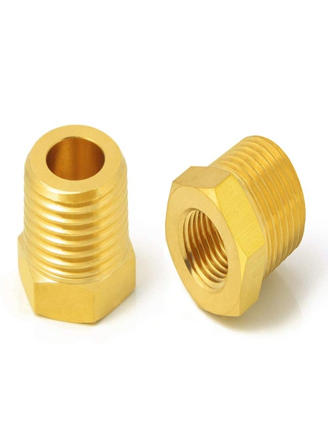 Metaland Brass Pneumatic Reducer Hex Bushing, 3/4" Male NPT to 1/4" Female NPT, Reducing Pipe Fitting (Pack of 2) - Image 1